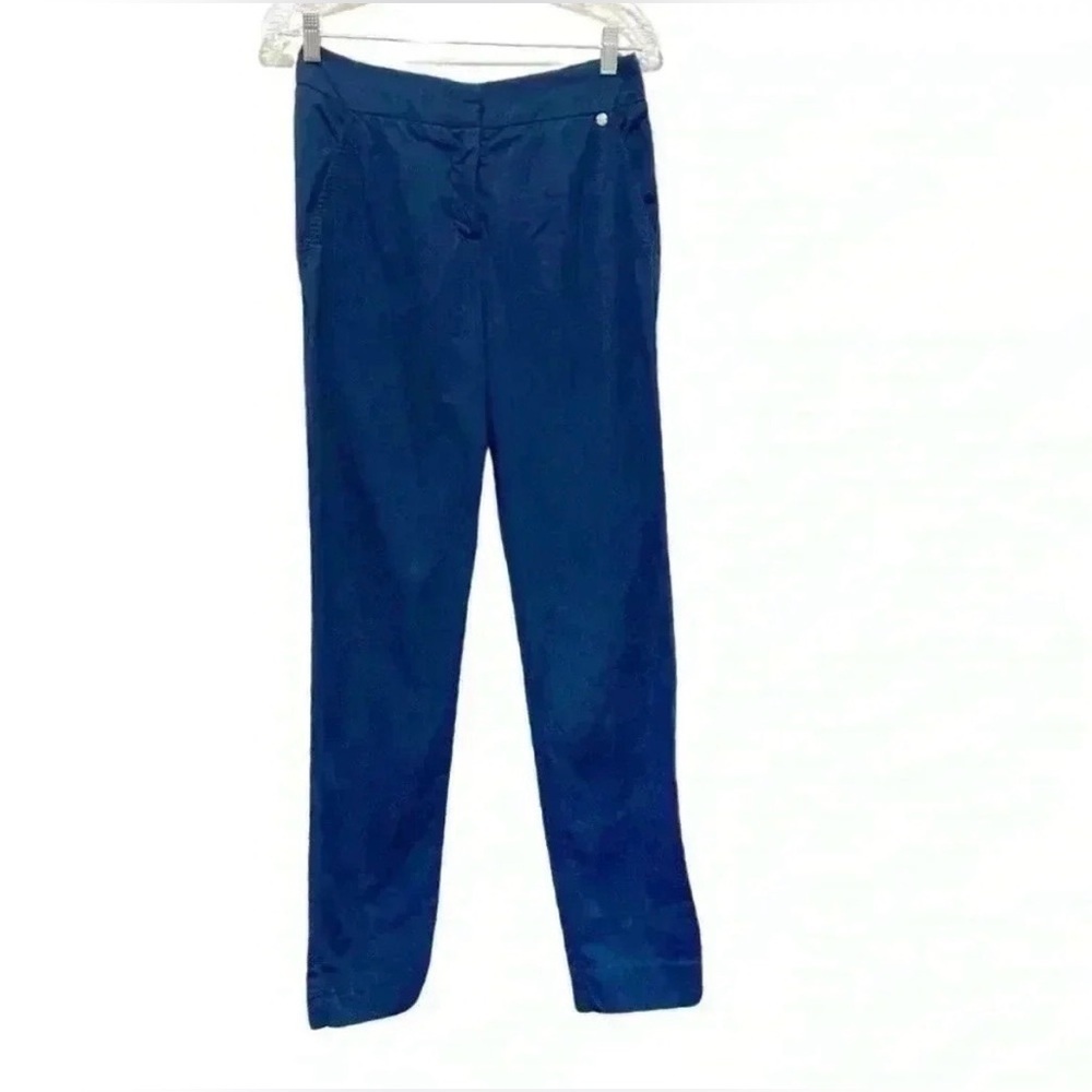 Trina Turk Navy Blue Cotton Blend Straight Leg
Trouser - Picture 4 of 8